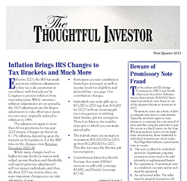 First quarter 2023 Thoughtful Investor newsletter