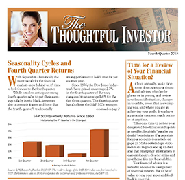Fourth quarter 2018 Thoughtful Investor newsletter